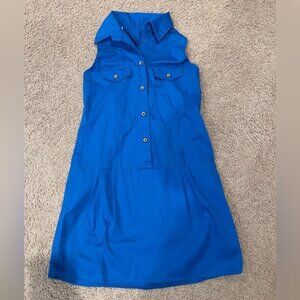 No Brand Junior Blue Sleeveless Twisted Y-Back Mini Dress